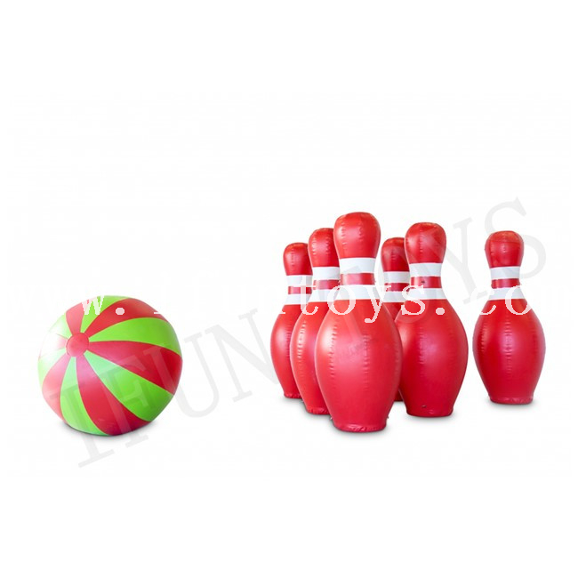 Jumbo Inflatable Bowling Set / Giant Inflatable Ball And Bowling Pin for Outdoor Sport Challenge Game