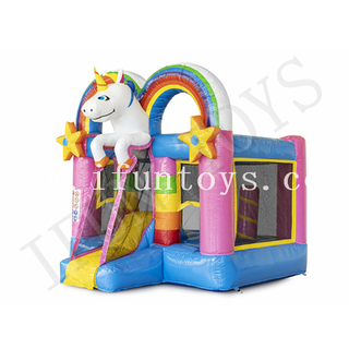 Inflatable Unicorn Bounce Combo / Jumping Castle with Slide / Inflatable Bouncy House for Kids