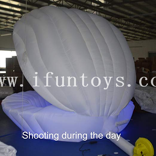 Giant Inflatable Clam with LED Light and Air Blower for Wedding Party Event / Stage Decoration Inflatable LED Sea Shell for Sales