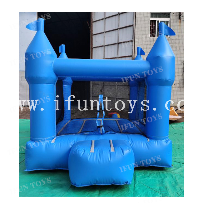 Mini Size Blue Inflatable Bouncer for Toddlers / Inflatable Kids Trampoline Bouncer Jumping Moonwalk for Party