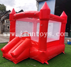 Mini Size Red / White Inflatable Toddler Jumping Bounce House with Slide for Wedding / Party