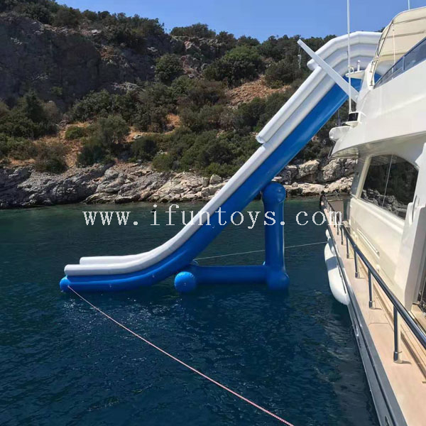 Free fall Inflatable boat dock slide/ superyacht water toys/ inflatable