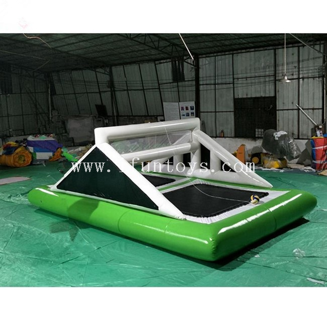 Aqua Inflatable Water Games Giant Inflatable Water Trampoline Volley Ball Court / Floating Volley Court for Sale