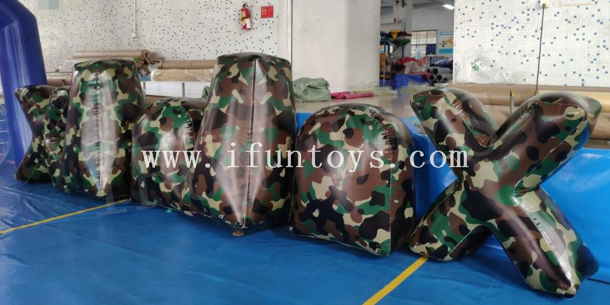 Inflatable Camouflage Paintball Bunker / Inflatable Paintball Barriers