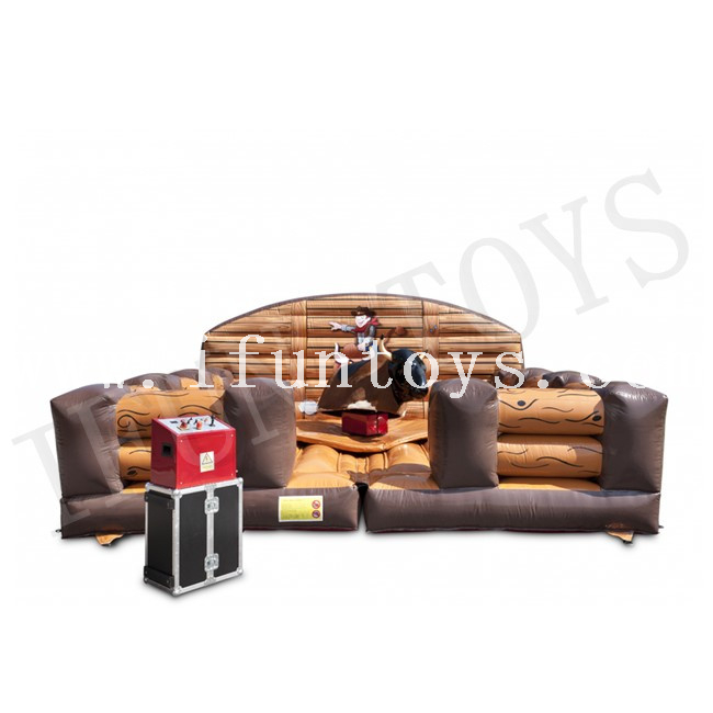 Western-Themed Inflatable Mattress for Mechanical Rodeo Bull / Rodeo Riding Bull Game