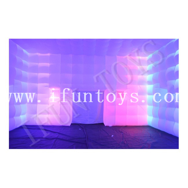 Inflatable Cube Party Tent / Event Tent / Marquee Cube Tent with LED Lighting
