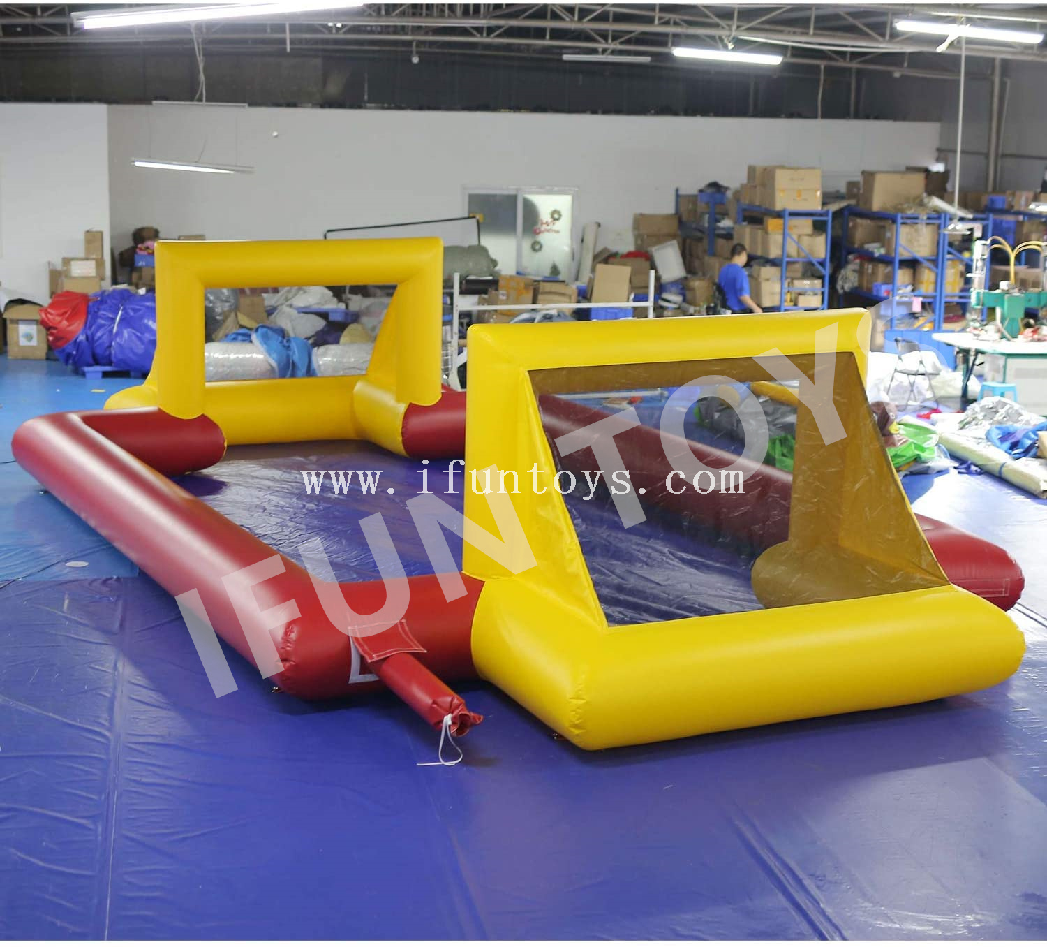 Outdoor Inflatable Football Field Goal Kick / Soocer Arena / Water Volleyball Field