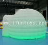 Portable LED Lighting White Inflatable Igloo Inflatable Yurt Tent Inflatable LED Dome Tent for Exhibition Trade Show