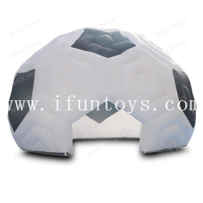 Soccer Shape Inflatable Dome Structure Inflatable Football Sports Dome Tent with Blower for Outdoor Promotion Advertising Event