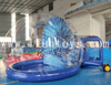 Outdoor Inflatable Christmas Snow Globes with Tunnel Human Size Snow Globe Photo Booth for Holiday Festivial 