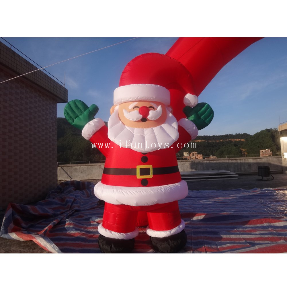 Outdoor Christmas Decoration Inflatable Santa Arch with Air Blower for Sale