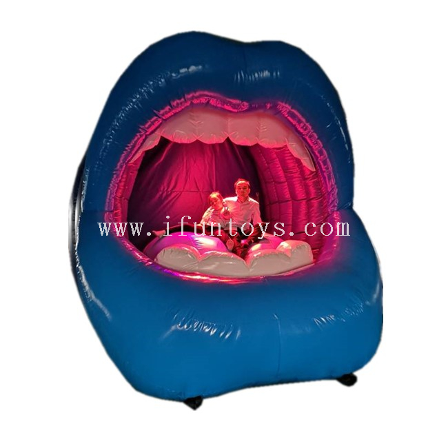 Inflatable Led Lighting Decoration Giant Lip sofa /big Mouth Model for Outdoor Advertising