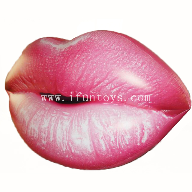Large pvc ground inflatable red lip wedding decoration lip balloon for taking photos events