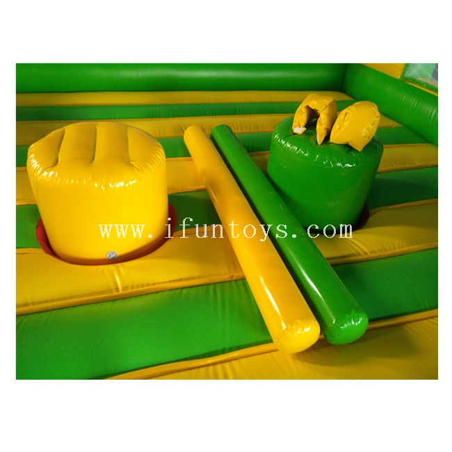 Interactive Games Inflatable Gladiator Arena / Jousting Inflatable Fighting Game / Inflatable Jousting Gladiator Arena with Sticks