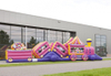inflatable circus theme train obstacle entrance tunnel /giant inflatable obstacle course/inflatable kids obstacle course