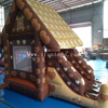 Hot sale inflatable combo Christmas bounce house with slide/Christmas jumping castle /Christmas Inflatable Cabin for kids