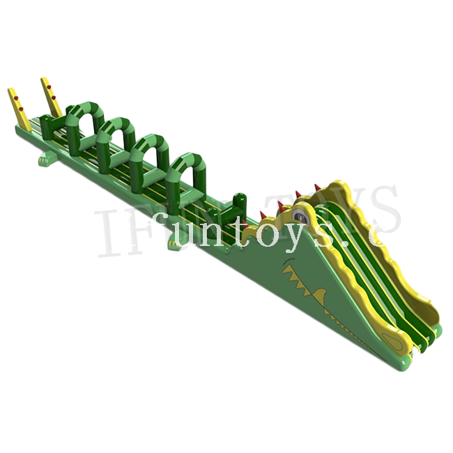 Inflatable Crocodile Pool Toy Water Obstacle Course / Pool Floating Obstacle / Aqun Run Obstacle