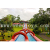 Giant Double Lanes Inflatable Slip N Slide Inflatable Tunnel Water Slide with Pool Resort Inflatable Slippery Water Slide for Kids