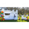 White Inflatable Bouncer Jumping Castle with Slide / Kids Ball Pit for Birthday Party / Wedding / Event