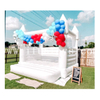 Commercial Backyard Inflatable White Bouncy Wedding Bouncer Castle White Bounce House with Slide And Ball Pit Pool