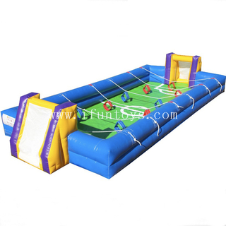 Cheap mobile inflatable human table soccer foosball games for team building