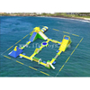 Cheap Inflatable rapids aquapark lake water floating obstacle course park factory for kids and adults
