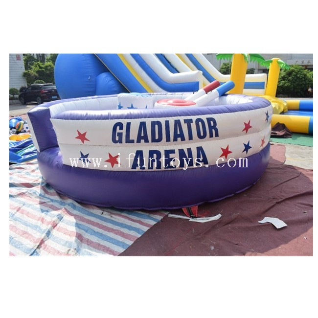 Outdoor Inflatable Jousting Gladiator Arena / Inflatable Jousting Ring Fighting Arena with Sticks 