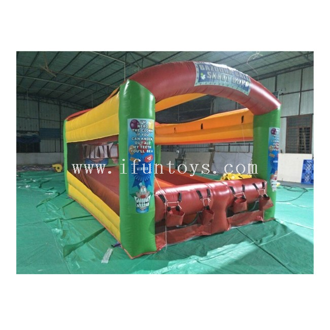 Inflatable Bazooka Ball Shoot Out / Inflatable Zombie Shootout/ Inflatable Tooth Knock Out Game for Kids And Adults