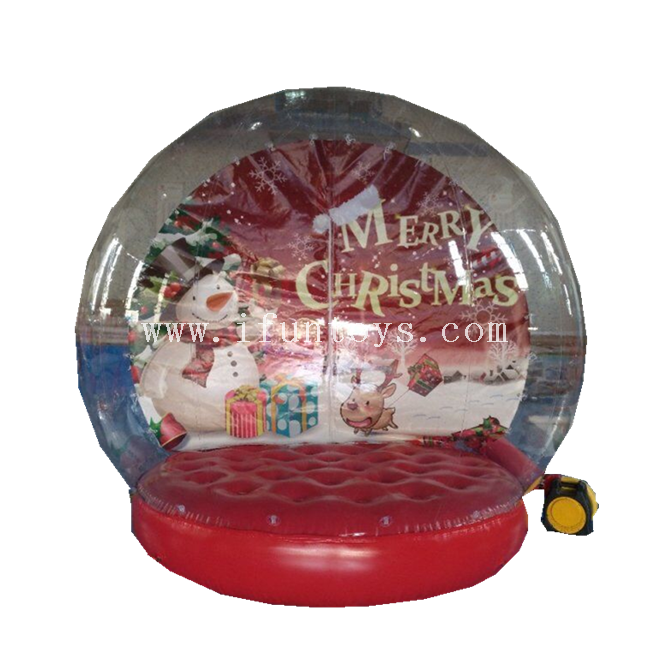 Outdoor inflatable snow globe photo Tent/Christmas Snow Globe Bubble Inflatable Tent/Inflatable human snow globe for sale