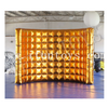 Gold Inflatable LED Light Curved Wall for Event Inflatable Portable Photo Booth Wall 