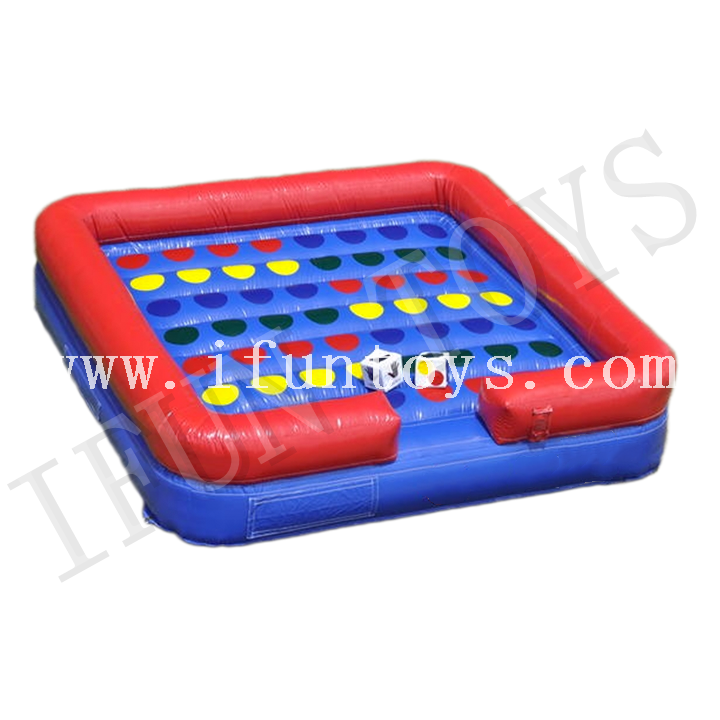 Interactive Inflatable Twister Board Game / Inflatable Outdoor Color Dot Game for Family