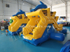 Backyard Inflatable Dolphin Water Slide with Pool for Family Use