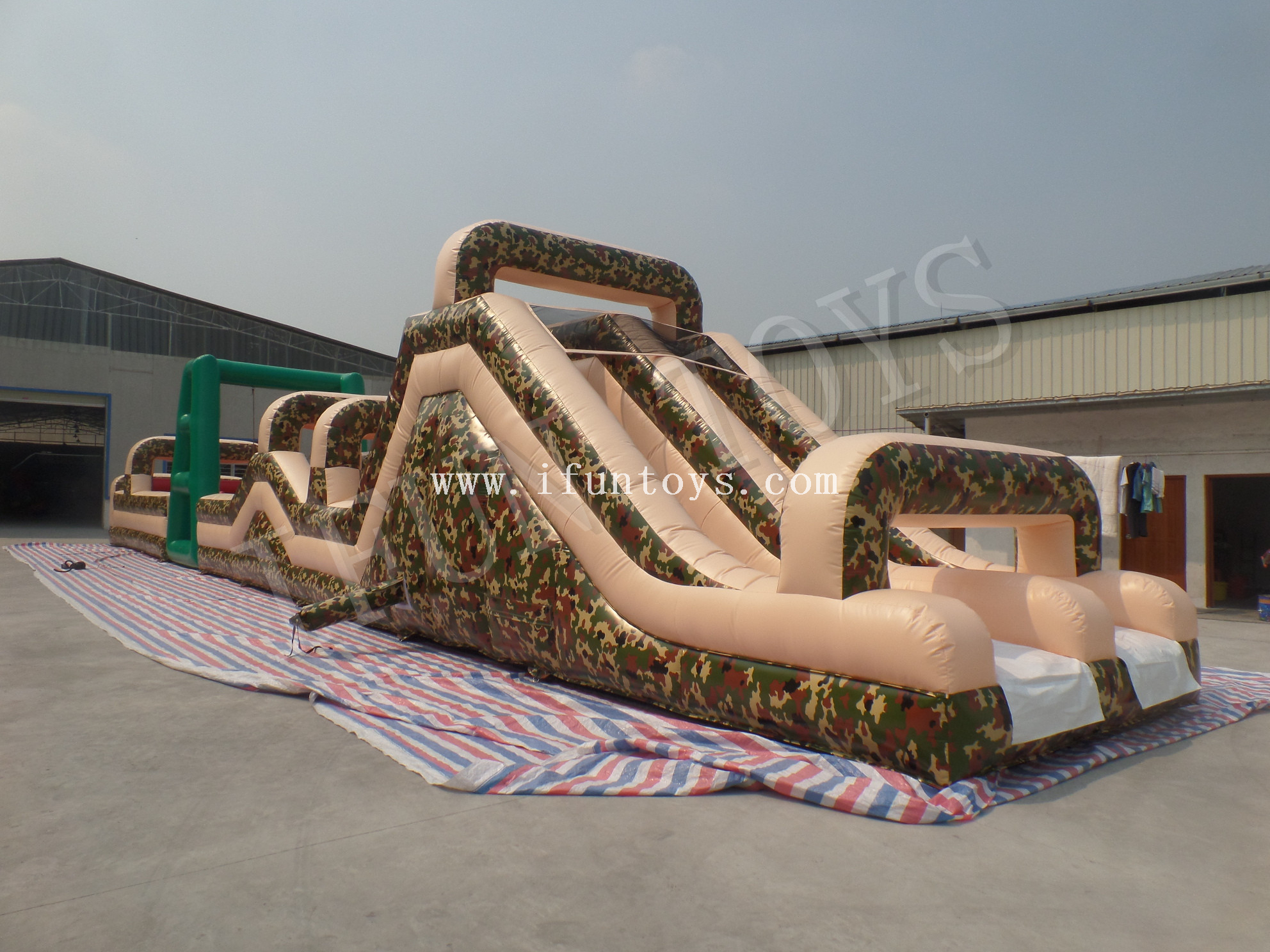Boot Camp Inflatable Obstacle Challenge / Inflatable Military Obstacle Course