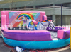 Interactive Crazy Sport Games Inflatable Mechanical Unicorn Riding Horse Mechanical Unicorn Rodeo with Inflatable Mattress for Kids And Adults