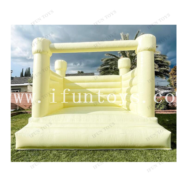 Pastel Tan Air Bouncer Inflatable Trampoline / PVC Cheap Inflatable Bouncers /Indoor Bubble Bouncy Jumping House for Adults