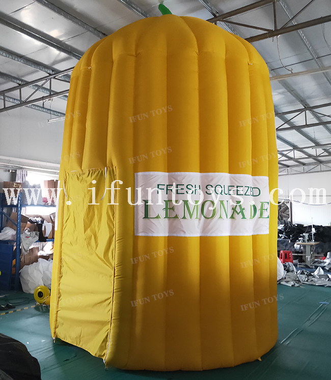 Outdoor Portable Inflatable Concession Booth Lemonade Kiosk Booth with Air Blower for Party 