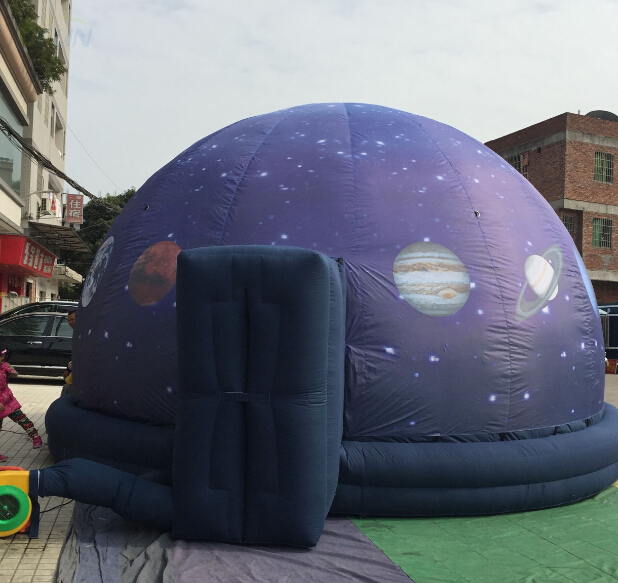 360 degree fulldome kids schools equipment movie star projection tent mobile portable inflatable planetarium dome for sale