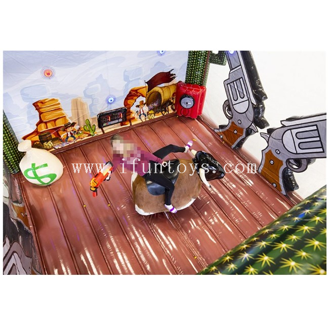 Interactive Inflatable Bull Rodeo with IPS Battle Light /Inflatable Bull Riding IPS game/ IPS Inflatable Bull Rodeo Simulator Game