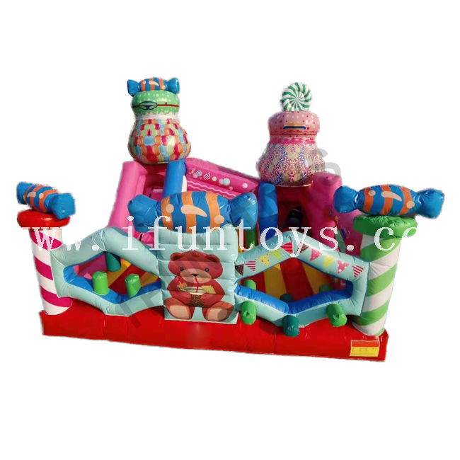 Inflatable Candy Jumping House / Bouncer Castle Fun Park Playground for Kids