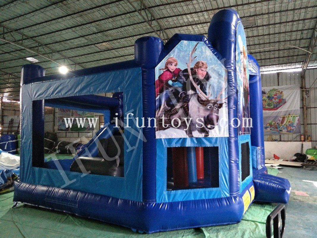 Inflatable Frozen Bouncy Castle with Slide / Kids Play Park / Playground Fun City