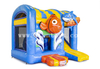 Cheap Inflatable Seaworld Bounce House Combo / Jumping Castle with Slide for Kids