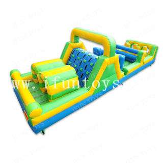 Cheap Kids Adult Inflatable Land Obstacle Coure Assault Challenge Army Inflatable Bounce House Obstacle Course for Sales