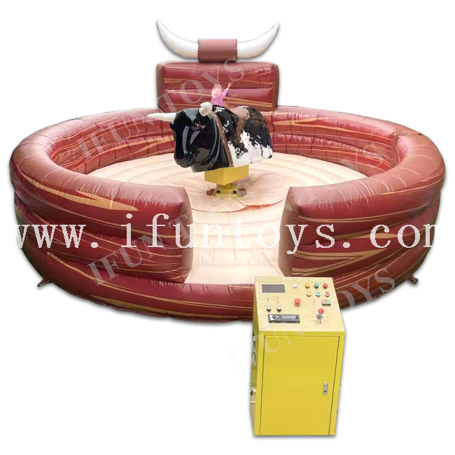 Inflatable Sport Games Inflatable Rodeo Bouncer Mechanical Bull Mat for Sale