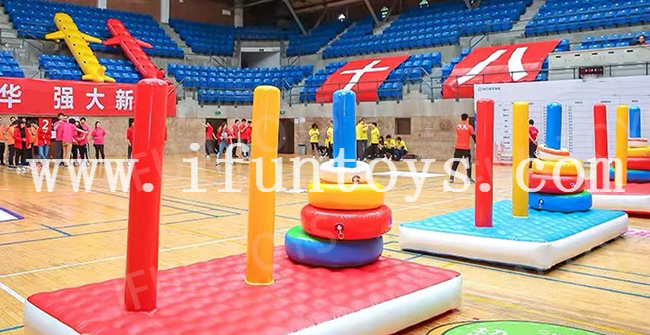 Interactive Inflatable Toys & Accessories Team Building Inflatable Tower of Hanoi Puzzle for Sport