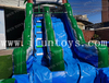 16ft Tall Marble Green Inflatable Palm Tree Water Slide Bouncer Slides with Pool for Kids And Adults