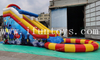 Ocean Theme Commercial Mobile Land Inflatable Ground Water Park with Pool Slide / Inflatable Big Pool with Slide for Kids