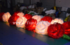 Wedding Road Decoration Inflatable Flower Chain/inflatable led lighting rose flower for sale