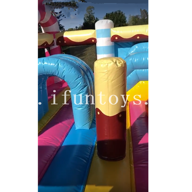 Inflatable Candy Jumping House / Candy Bouncer Castle Inflatable Playhouse for Kids