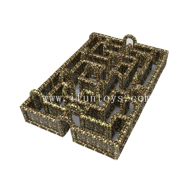 Inflatable Camouflage Obstacle Maze /Inflatable Military Maze /Inflatable Military Maze Game for Adults And Kids