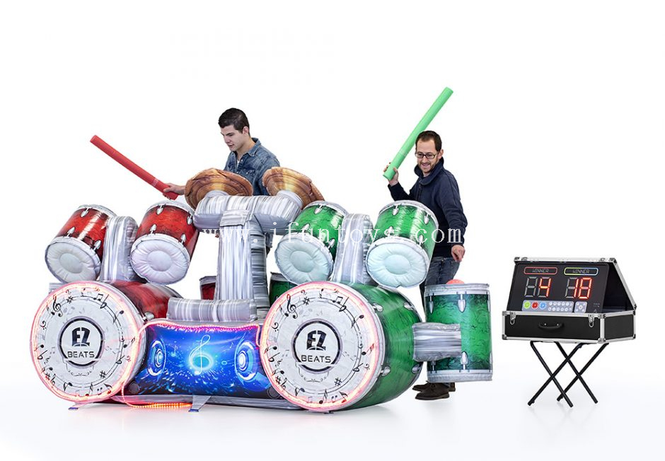Inflatable Battle Light Beats Drum Set with IPS /Interactive Inflatable IPS Drums/Inflatable Disco Drums/ EZ Beat Drum Game